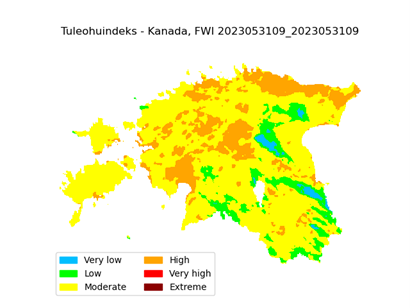 Pikslipõhine (1x1 km) tuleohukaart (KAUR, PäA)